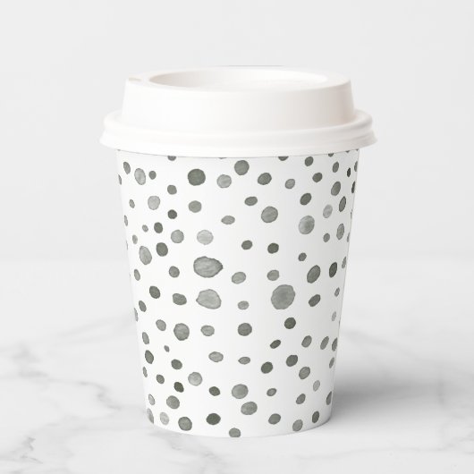Pine Confetti Wasserfarbe Dots Papier Cup Pappbecher (Rückseite)