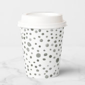 Pine Confetti Wasserfarbe Dots Papier Cup Pappbecher (Vorderseite)