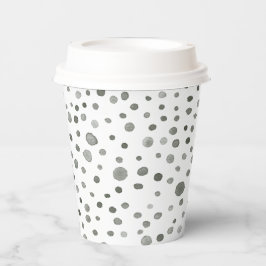 Pine Confetti Wasserfarbe Dots Papier Cup Pappbecher