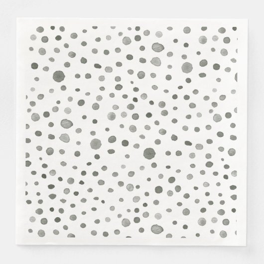 Pine Confetti Wasserfarbe Dots Papier Napkin Serviette (Vorderseite)