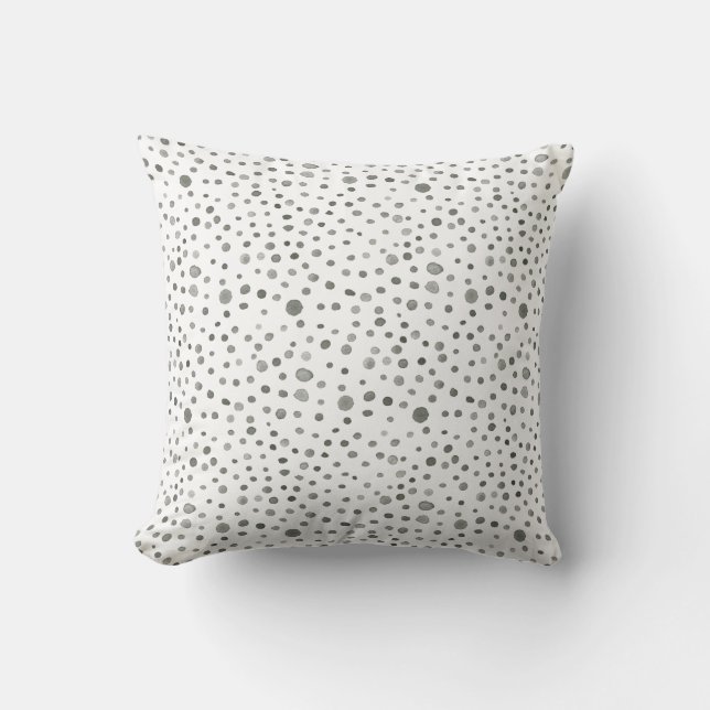 Pine Confetti Wasserfarbe Dots Throw Kissen (Vorderseite)