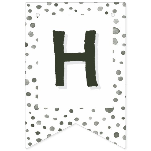 Pine Confetti Wasserfarben Punkte Jagdflagge Wimpelkette (Zweite Fahne)