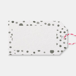 Pine Confetti Watercolor Dots Geschenk-Tag Geschenkanhänger