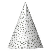 Pine Confetti Watercolor Dots Party Hat Partyhütchen (Rückseite)