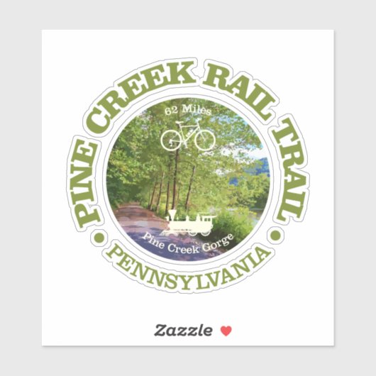 Pine Creek Rail Trail (radfahren c) Aufkleber (Blatt)
