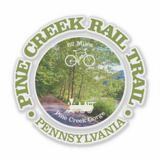 Pine Creek Rail Trail (radfahren c) Aufkleber (Vorderseite)