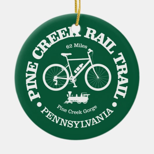 Pine Creek Rail Trail (Radfahren) Keramik Ornament (Vorne)