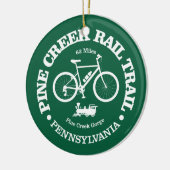 Pine Creek Rail Trail (Radfahren) Keramik Ornament (Links)
