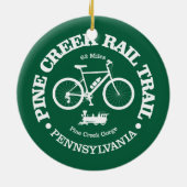 Pine Creek Rail Trail (Radfahren) Keramik Ornament (Hinten)