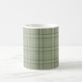 Pine Deer Kariert - Salbei, grüner Tartan. Kaffeetasse (Mittel)