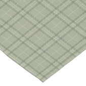 Pine Deer Kariert - Salbei, grüner Tartan. Kurzer Tischläufer (Ecke)