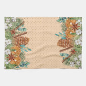 Pine Drop Wasserfarbe Weihnachten Geschirrtuch (Horizontal)