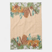 Pine Drop Wasserfarbe Weihnachten Geschirrtuch (Vertikal)