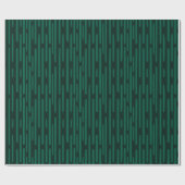 Pine dunkelgrünes Streifen Muster Geschenkpapier (Flach)