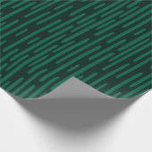 Pine dunkelgrünes Streifen Muster Geschenkpapier (Ecke)