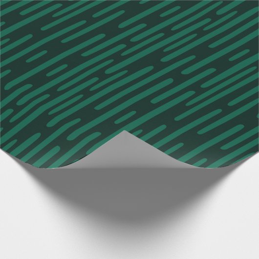 Pine dunkelgrünes Streifen Muster Geschenkpapier (Ecke)