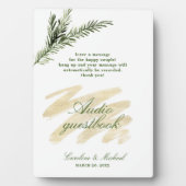 Pine, Emerald und Gold Audio Guestbook Fotoplatte (Vorderseite)