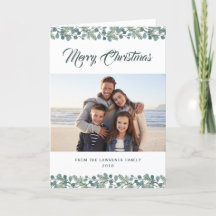 Pine Eucalyptus Foliage Frohe Weihnachtszeit Foto