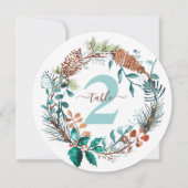 Pine Eucalyptus Pinecone Tischnummer (Rückseite)