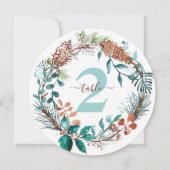 Pine Eucalyptus Pinecone Tischnummer (Vorderseite)