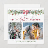 Pine Eukalyptus Unsere 1. Weihnachtskarte für das  (Vorne/Hinten)