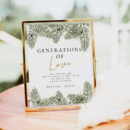 Pine Festive Wedding Generationen von Liebe Zeiche Poster