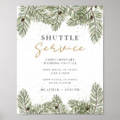 Pine Festive Wedding Shuttle Service-Zeichen Poster (Vorne)