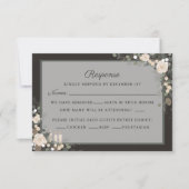 Pine floral Holiday Winter Weihnachten Hochzeit RSVP Karte (Vorderseite)