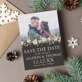 Pine floral Holiday Winter Weihnachten Hochzeit Save The Date
