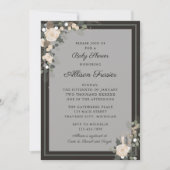 Pine Floral Holiday Winter Weihnachtsdusche Einladung (Vorderseite)