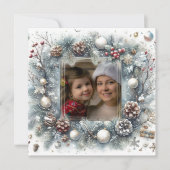 Pine Floral Ornaments Foto Weihnachten (Vorderseite)