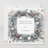 Pine Floral Ornaments Foto Weihnachten (Rückseite)