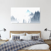 Pine Foggy forest Leinwanddruck (Insitu (Schlafzimmer))