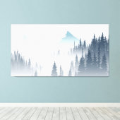 Pine Foggy forest Leinwanddruck (Insitu (Holzboden))