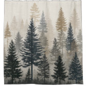 Pine Forest Duschvorhang (Vorderseite)