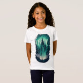 Pine Forest Landscape Girls Fine Jersey T-Shirt (Vorne ganz)