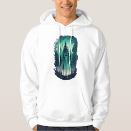 Pine Forest Landscape Hooded Sweatshirt