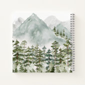 Pine Forest Mountain Cabin Lake House Gästebuch Notizblock (Rückseite)