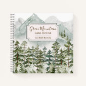 Pine Forest Mountain Cabin Lake House Gästebuch Notizblock (Vorderseite)