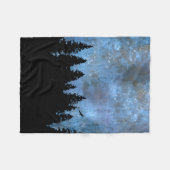 Pine Forest Night Fleecedecke (Vorderseite (Horizontal))
