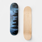 Pine Forest Night Skateboard (Vorderseite)
