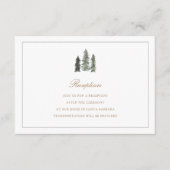 Pine Forest Wedding Card Begleitkarte (Vorderseite)