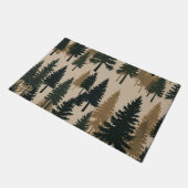 Pine Forest Welcome Mat – A Cozy Winter Greeting Fußmatte (Schrägansicht)