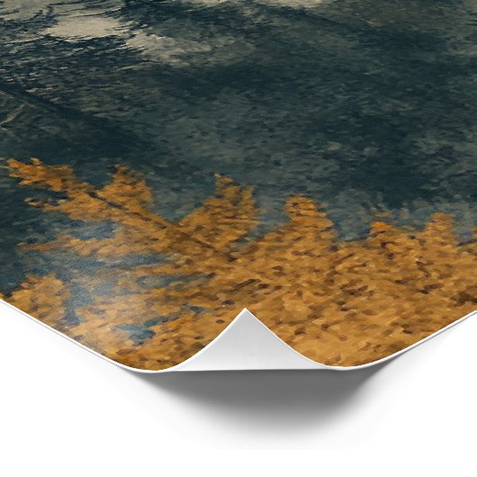 Pine Forest Zen Minimalist Wall Art Poster (Ecke)