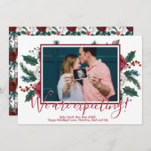 Pine Foto Weihnachten Schwangerschaft Ankündigung (Vorne/Hinten)