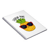 Pine Funny Pineapppun schauend Notizblock (Rechte Seite)