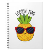 Pine Funny Pineapppun schauend Notizblock (Vorderseite)