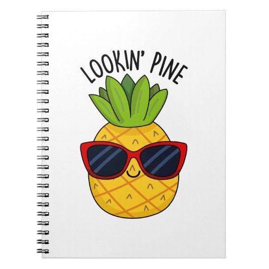 Pine Funny Pineapppun schauend Notizblock (Vorderseite)