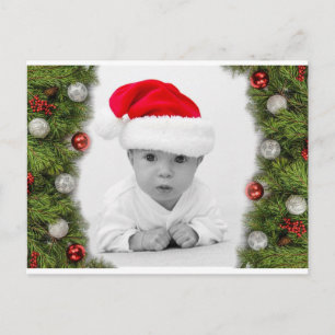 Pine Garland Foto Weihnachtsfeiertage Postkarte
