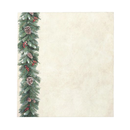 Pine Garland Notizblock (Vorderseite)